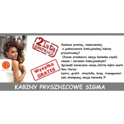 Kabina natryskowa Sigma chinchila 70x70x185 Metalhurt z brodzikiem i syfonem